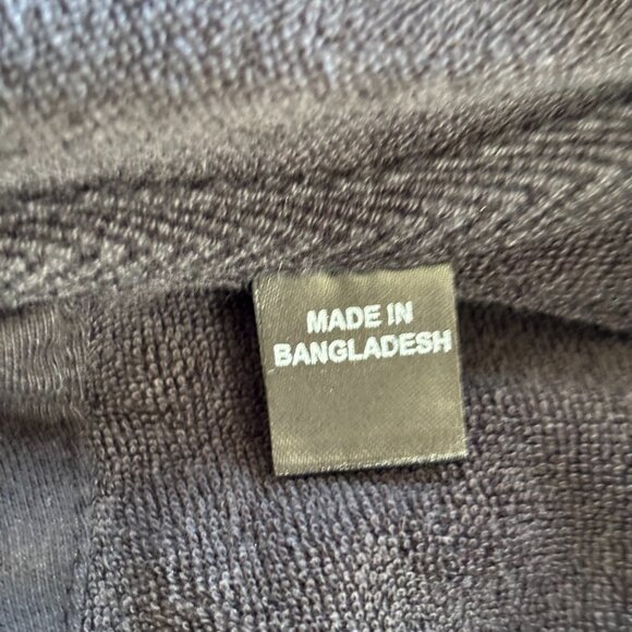 Dude Robe Mens L/XL Black Belted Hooded Terry Lining Loungewear Comfy 19180 - Picture 9 of 14